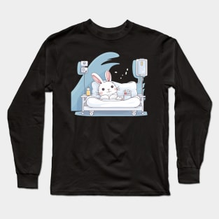 White bunny rescue in the hospital Long Sleeve T-Shirt